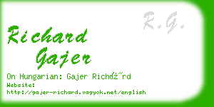 richard gajer business card